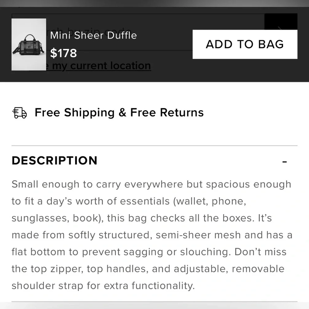 ALO Yoga Black Mini Duffle - Picture 3 of 16